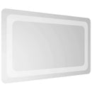 vidaXL LED Fürdőszoba Tükör tükörrel Átlátszó 50 x 30 cm edzett üveg