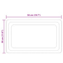 vidaXL LED Fürdőszoba Tükör tükörrel Átlátszó 50 x 30 cm edzett üveg