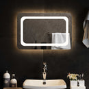 vidaXL LED Fürdőszoba Tükör tükörrel Átlátszó 60 x 40 cm edzett üveg