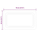 vidaXL LED Fürdőszoba Tükör tükörrel Átlátszó 70 x 40 cm edzett üveg