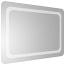 vidaXL LED Fürdőszoba Tükör tükörrel Átlátszó 70 x 50 cm edzett üveg