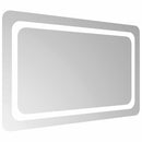 vidaXL LED Fürdőszoba Tükör tükörrel Átlátszó 80 x 50 cm edzett üveg