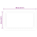vidaXL LED Fürdőszoba Tükör tükörrel Átlátszó 80 x 50 cm edzett üveg
