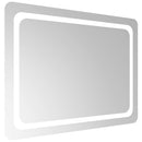 vidaXL LED Fürdőszoba Tükör tükörrel Átlátszó 80 x 60 cm edzett üveg