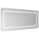 vidaXL LED Fürdőszoba Tükör tükörrel Átlátszó 90 x 40 cm edzett üveg