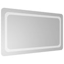 vidaXL LED Fürdőszoba Tükör tükörrel Átlátszó 90 x 50 cm edzett üveg