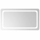 vidaXL LED Fürdőszoba Tükör tükörrel Átlátszó 90 x 50 cm edzett üveg
