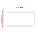 vidaXL LED Fürdőszoba Tükör tükörrel Átlátszó 90 x 50 cm edzett üveg