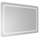 vidaXL LED Fürdőszoba Tükör tükörrel Átlátszó 90 x 60 cm edzett üveg