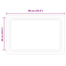 vidaXL LED Fürdőszoba Tükör tükörrel Átlátszó 90 x 60 cm edzett üveg