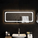 vidaXL LED Fürdőszoba Tükör tükörrel Átlátszó 100 x 40 cm edzett üveg