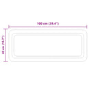 vidaXL LED Fürdőszoba Tükör tükörrel Átlátszó 100 x 40 cm edzett üveg