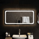 vidaXL LED Fürdőszoba Tükör tükörrel Átlátszó 100 x 50 cm edzett üveg