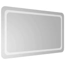 vidaXL LED Fürdőszoba Tükör tükörrel Átlátszó 100 x 60 cm edzett üveg