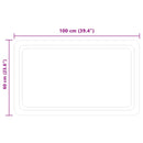 vidaXL LED Fürdőszoba Tükör tükörrel Átlátszó 100 x 60 cm edzett üveg