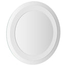 vidaXL LED Fürdőszoba Tükör tükörrel Átlátszó Ø 30 cm edzett üveg