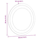 vidaXL LED Fürdőszoba Tükör tükörrel Átlátszó Ø 30 cm edzett üveg