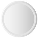 vidaXL LED Fürdőszoba Tükör tükörrel Átlátszó Ø 50 cm edzett üveg