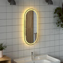 vidaXL LED Fürdőszoba Tükör tükörrel Átlátszó 80 x 35 cm edzett üveg