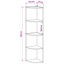 vidaXL Sarokpolc 4 szintes 31,5 x 31 x 130 cm Szerelt Fa Sonoma Tölgy