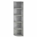 vidaXL Sarokpolc 5 szintes 41,5 x 41,5 x 178 cm Szerelt Fa Betonszürke