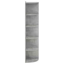vidaXL Sarokpolc 5 szintes 41,5 x 41,5 x 178 cm Szerelt Fa Betonszürke