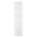 vidaXL Sarokpolc 5 szintes 25 x 31 x 131 cm Szerelt Fa Fehér