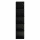 vidaXL Sarokpolc 5 szintes 25 x 31 x 131 cm Szerelt Fa Fekete Tölgy