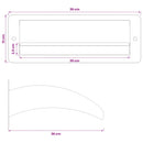 vidaXL LED-es Medence Vízesés Rozsdamentes acél 304 30 x 9 x 26 cm
