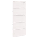 vidaXL Istállóajtó Fehér 80 x 2,5 x 208 cm Tömör Fenyőfa