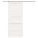 vidaXL Istállóajtó Fehér 80 x 2,5 x 208 cm Tömör Fenyőfa