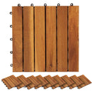 vidaXL Faszegély járólap 20 pcs Barna 30 x 30 cm Akácfa