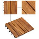 vidaXL Faszegély járólap 20 pcs Barna 30 x 30 cm Akácfa