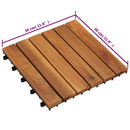 vidaXL Faszegély járólap 20 pcs Barna 30 x 30 cm Akácfa