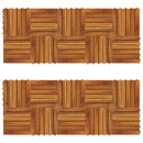 vidaXL Faszegély járólap 20 pcs Barna 30 x 30 cm Akácfa