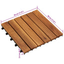 vidaXL Faszegély járólap 30 pcs Barna 30 x 30 cm Akácfa