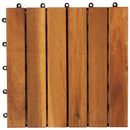 vidaXL Faszegély járólap 30 pcs Barna 30 x 30 cm Akácfa