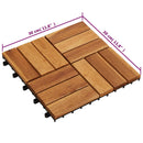 vidaXL Faszegély járólap 20 pcs Barna 30 x 30 cm Akácfa