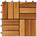 vidaXL Faszegély járólap 20 pcs Barna 30 x 30 cm Akácfa