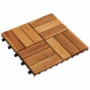 vidaXL Faszegély járólap 30 pcs Barna 30 x 30 cm Akácfa