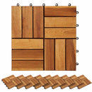 vidaXL Faszegély járólap 30 pcs Barna 30 x 30 cm Akácfa