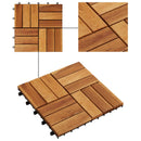 vidaXL Faszegély járólap 30 pcs Barna 30 x 30 cm Akácfa