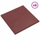 vidaXL Esés elleni védelmi csempék 24 pcs Piros 50 x 50 cm Gumi