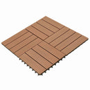 vidaXL Faszegély járólap 22 pcs Barna 30 x 30 cm WPC