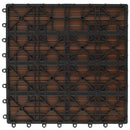 vidaXL Faszegély járólap 22 pcs Barna 30 x 30 cm WPC