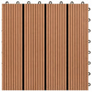 vidaXL Faszegély járólap 22 pcs Barna 30 x 30 cm WPC