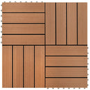 vidaXL Faszegély járólap 22 pcs Barna 30 x 30 cm WPC
