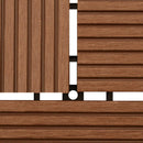 vidaXL Faszegély járólap 22 pcs Barna 30 x 30 cm WPC