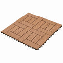 vidaXL Faszegély járólap 22 pcs Barna 30 x 30 cm WPC