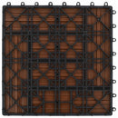 vidaXL Faszegély járólap 22 pcs Barna 30 x 30 cm WPC